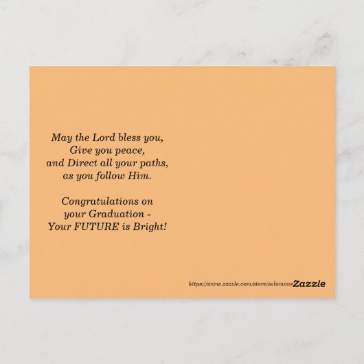 Carte Postale Jeremiah 29:11 Félicitations Diplômé (Dos)