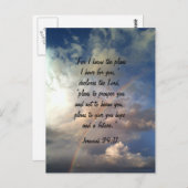 Carte Postale Jeremiah 29:11 Rainbow Postcard (Devant / Derrière)