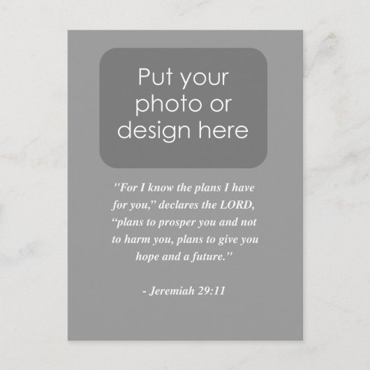 Carte Postale JEREMIAH 29:11 Verse de la Bible (Devant)