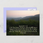 Carte Postale Jérémie 29:11-13 (Devant / Derrière)