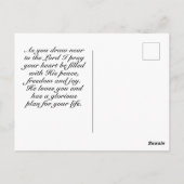 Carte Postale Jérémie 29:11 Car je connais les plans que j'ai po (Dos)