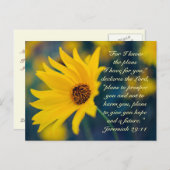 Carte Postale Jérémie 29:11, je connais les plans que j'ai pour  (Devant / Derrière)