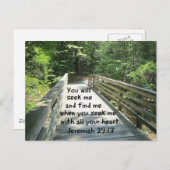 Carte Postale Jérémie 29:13 (Devant / Derrière)