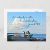 Carte Postale Jérémie 31:3 Je vous ai aimés avec un éternel (Devant / Derrière)