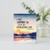 Carte Postale Jérémie 31:3 Je vous ai aimés Bible Verse (Debout devant)