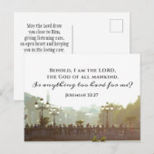 Carte Postale Jérémie 32:27 Est-ce que quelque chose de trop dur (Devant / Derrière)