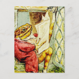 Carte Postale "Jeremy Fisher lit les nouvelles" par Beatrix Pott