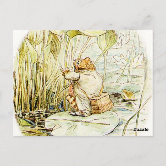 Carte Postale Jeremy Fisher sur un pad Lily par Beatrix Potter (Dos)