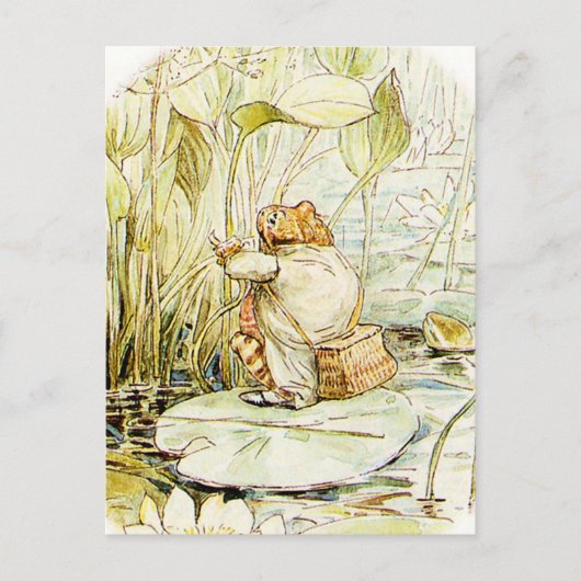 Carte Postale Jeremy Fisher sur un pad Lily par Beatrix Potter (Devant)