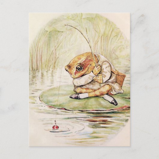 Carte Postale "Jeremy Fisher sur une Lilypad" par Beatrix Potter (Devant)