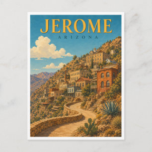 Carte Postale Jerome Arizona Streets de la Colline GeoSaga