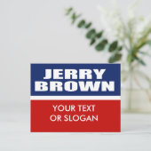 CARTE POSTALE JERRY BROWN POUR LE GOUVERNEUR (Debout devant)