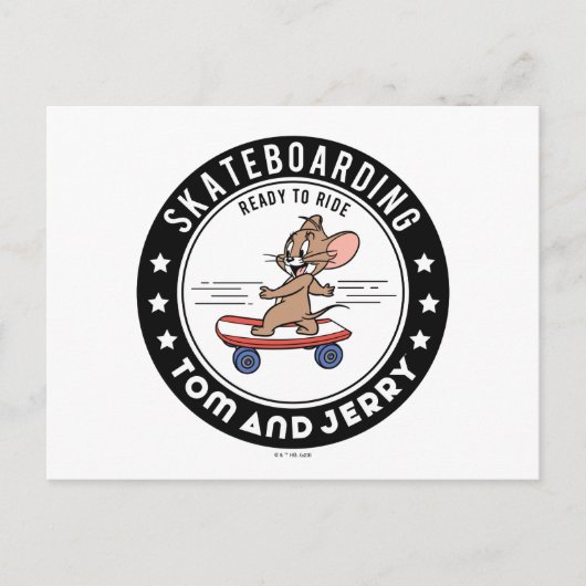 Carte Postale Jerry Skateboarding - Prêt à rouler (Devant)