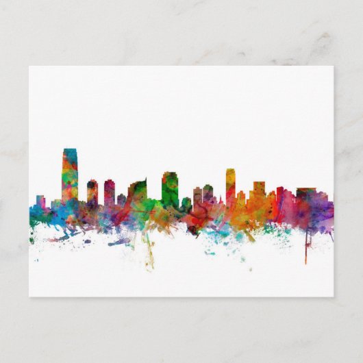 Carte Postale Jersey City New Jersey Skyline (Devant)