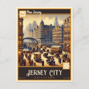 Carte Postale Jersey City, New Jersey Vintage