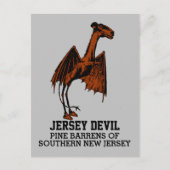 Carte Postale Jersey Devil Creature Cryptid Texte personnalisabl (Devant)