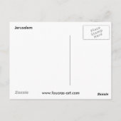 CARTE POSTALE JERUSALEM (Dos)