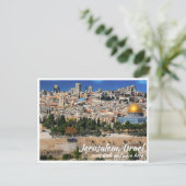 Carte Postale Jérusalem Israël avec Mur et Dôme du Rocher (Debout devant)