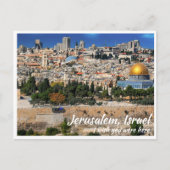 Carte Postale Jérusalem Israël avec Mur et Dôme du Rocher (Devant)