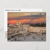Carte Postale JÉRUSALEM, Mur occidental, ISRAËL (Devant / Derrière)