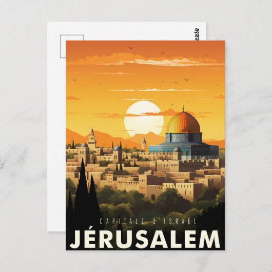 Carte Postale Jérusalem - poster - Affiche (Devant / Derrière)