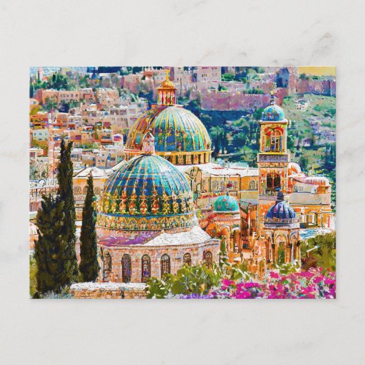 Carte Postale Jérusalem, Ville Sainte (Devant)