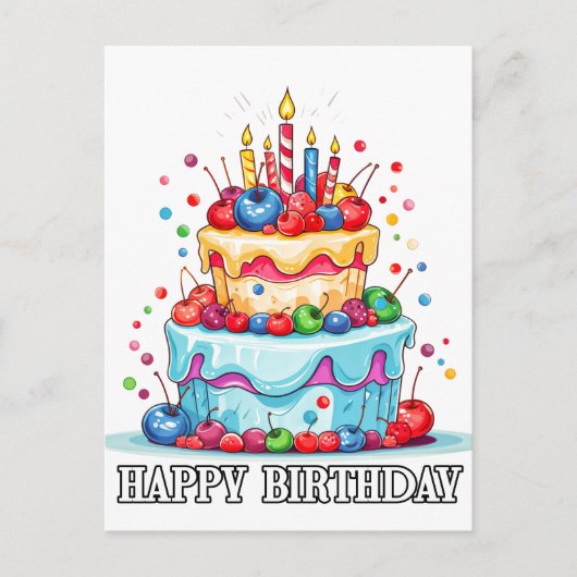 Carte Postale J'Espère Que Vous Avez Un Joyeux Anniversaire (Devant)