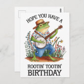 Carte Postale J'Espère Que Vous Avez Une Grenouille D'Anniversai (Devant / Derrière)