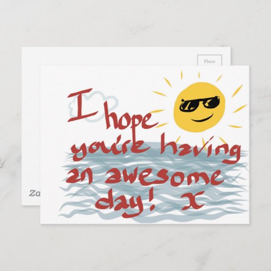 Carte Postale J'espère que vous avez une journée formidable (Devant / Derrière)
