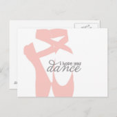 Carte Postale j'espère que vous dansez - pantoufles de ballet ro (Devant / Derrière)