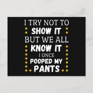 Carte Postale J'Essaie De Ne Pas Le Montrer, Mais Nous Le Savons