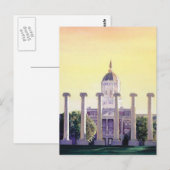 Carte Postale "Jesse Hall" Université du Missouri Aquarelle (Devant / Derrière)