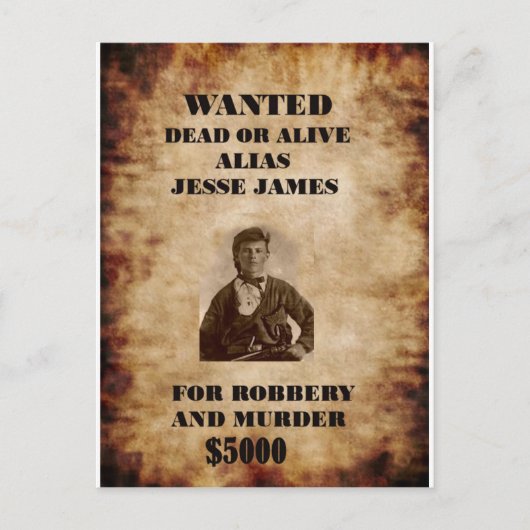 Carte Postale jesse james (Devant)