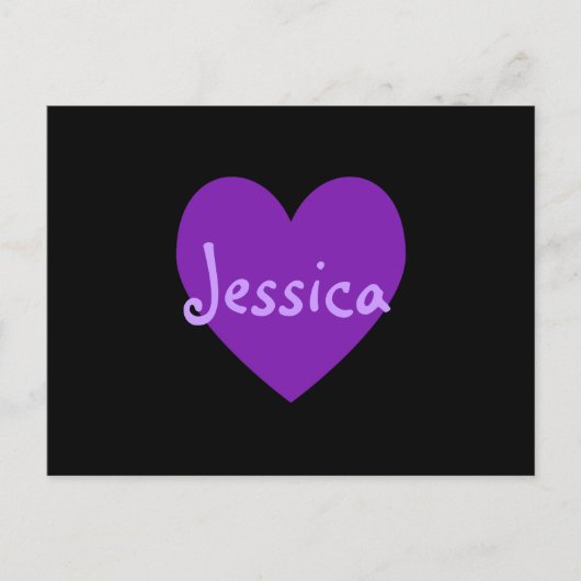 Carte Postale Jessica en violet (Devant)