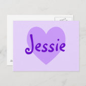 Carte Postale Jessie en violet (Devant / Derrière)