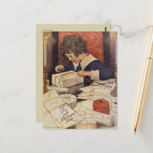 Carte Postale Jessie Wilcox Smith Enveloppement d'enfant présent