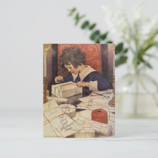 Carte Postale Jessie Wilcox Smith Enveloppement d'enfant présent (Debout devant)