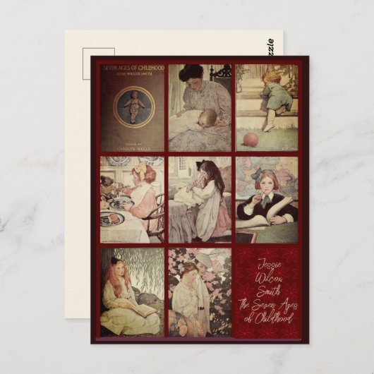 Carte Postale Jessie Wilcox Smith Les sept ans de l'enfance Po (Devant / Derrière)