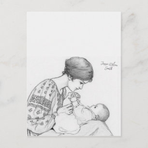 Carte Postale Jessie Wilcox Smith Nouveau-Né Colorie Moi