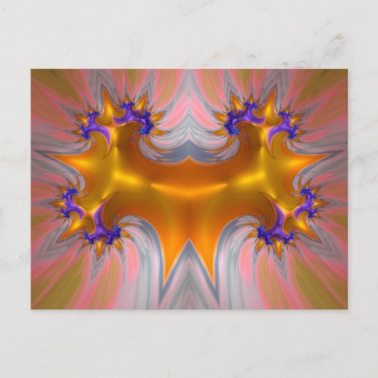 Carte Postale JESTER~ Motif de conception fractale 3D ~ Multicol (Devant)