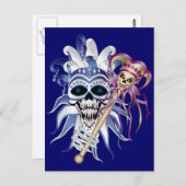 Carte Postale Jester Skull (Devant / Derrière)