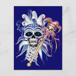 Carte Postale Jester Skull