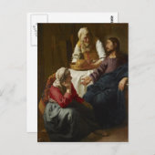 Carte Postale Jésus à la Maison de Marie et Marthe (Devant / Derrière)