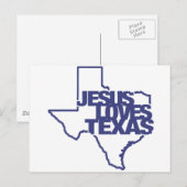 Carte Postale Jésus aime le Texas (Devant / Derrière)