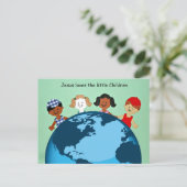 Carte Postale Jésus aime les petits enfants. (Debout devant)