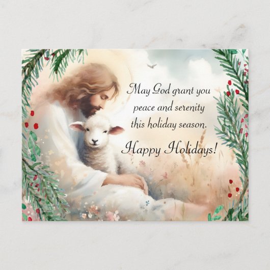 Carte Postale Jesus and Lamb (Devant)