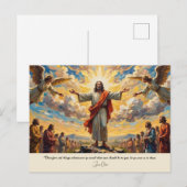 Carte Postale Jésus-Anges Et Une Foule (Devant / Derrière)