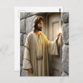 Carte Postale Jesus at Sunrise Antique Door (Devant / Derrière)