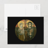 Carte Postale Jésus avec Abbot Coptic Icon (Devant / Derrière)