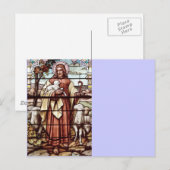 Carte Postale Jésus avec son mouton (Devant / Derrière)